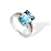 Anillo Mirco Visconti Mujer in Oro blanco Acquamarina 3.25 Ct LF263/AC - LF263/AC
